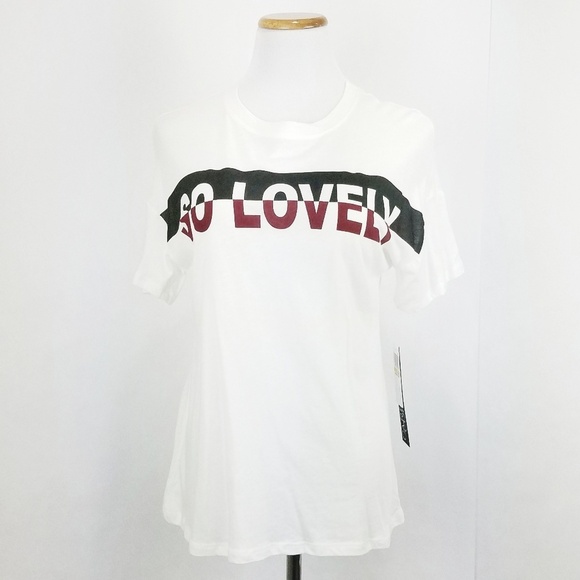 Carbon Copy Tops - Carbon Copy White So Lovely Graphic T-Shirt Top